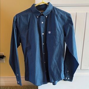 Cinch Navy Polka Dot Button-Down Shirt